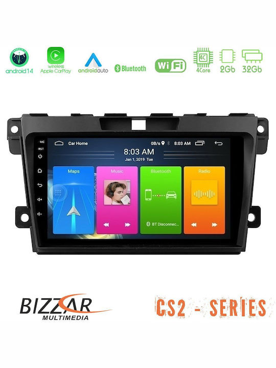 Bizzar Ηχοσύστημα Αυτοκινήτου για Mazda CX-7 2007-2011 (Bluetooth/USB/AUX/WiFi/GPS/Apple-Carplay/Android-Auto) με Οθόνη Αφής 9"