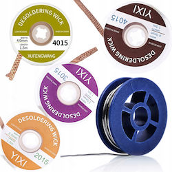 Rosfix Soldering Wire On A Spool 0.8mm 10g + Braid 4mm X 1.5m + Braid 3mm X 1.5m + Braid 2mm X 1 Pieces