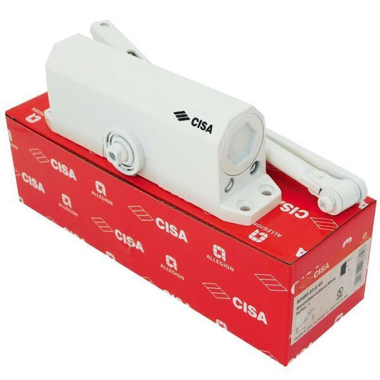 Cisa Door Closer for Doors up to 110cm and 68kg White