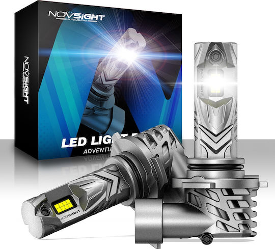 NovSight Λάμπες Αυτοκινήτου & Μοτοσυκλέτας HB4-9006 LED 6500K Ψυχρό Λευκό 12-24V 60W 2τμχ