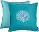 Marine Business Waterproof Embroidered Cushion Filling Aruba Turquoise Set of 2