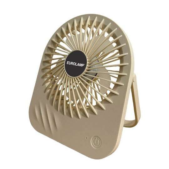 Wiederaufladbarer Tischventilator Slim 4,5W Beige