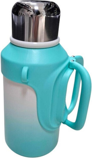Tragbare Flasche-Thermos Flasche Thermosflasche Rostfreier Stahl / Kunststoff 1lt Light Blue