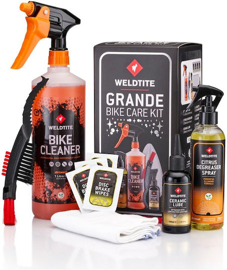 Комплект за почистване и смазване на велосипеди Grande Bike Care Weldtite