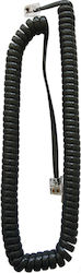 Panasonic Σπιράλ Τηλεφωνικό Καλώδιο RJ11 6P4C 1m (PSJA1084X)