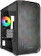 Sharkoon MK3 RGB Gaming Micro Tower Computer Case with Side Window Black
