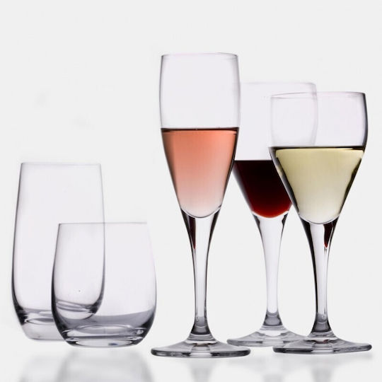 Rona Set of Glasses for White and Red Wine made of Crystal Stemmed 30pcs