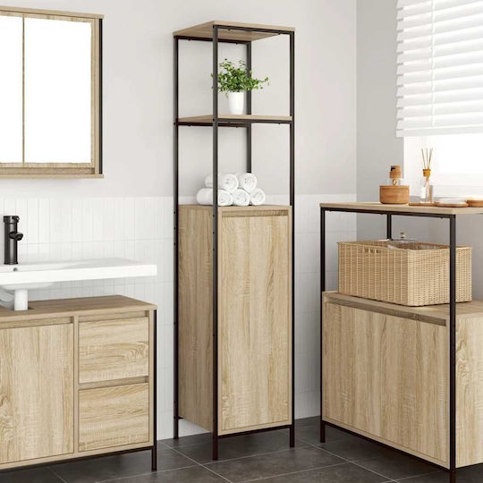 vidaXL Dulap Coloană Pentru Baie Pardoseală M36xA35xÎ165cm Sonoma