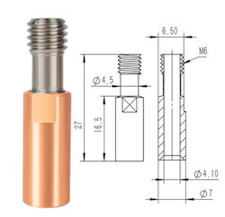 #49100 Cr10 Titanlegierung + Rotkupfer Hals M6*27mm/4,1mm Durchgehend Ganzmetall #49100 Cr10 Titanlegierung + Rotkupfer Hals M6*27mm/4,1mm Durchgehend Ganzmetall
