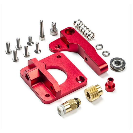 123-3d Алуминиев Mk8 Bowden Десен Екструдер Ъпгрейд Комплект Червен