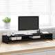 vidaXL Desktop Stand Monitor Black Oak (862419)