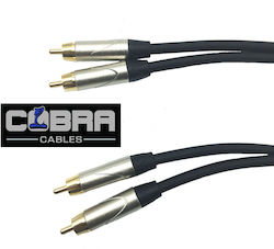 Cobra Hi-fi Proline Pro 2x Male RCA To 2x Male RCA 6m Professional Cable 2x Male RCA 2x Male RCA 6 Meters Cl065-06