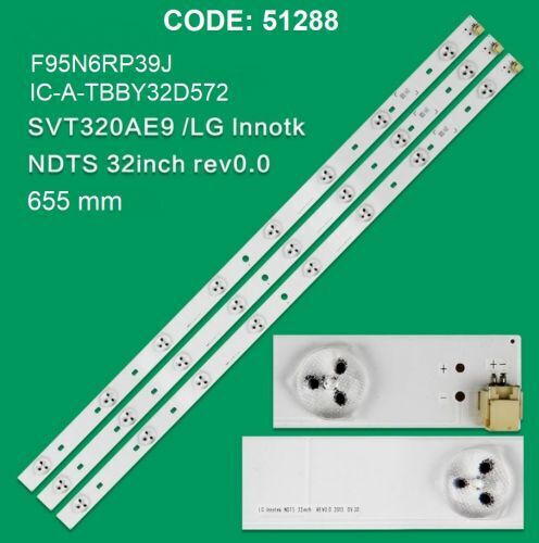 Set 3 bucăți Bară LED Toshiba 32" Ic-a-tbby32d572