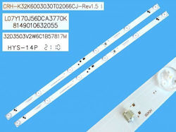 Haier Sencor 32 Inch Set of 2 Led Backlight Bars Crh-k323030t020665r-rev1.5