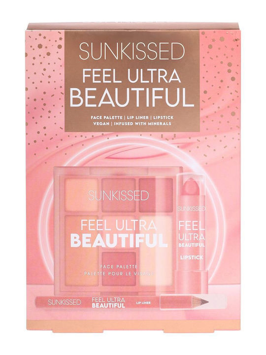 Sunkissed Feel Ultra Beautiful Σετ Μακιγιάζ για Πρόσωπο, Μάτια & Χείλη 3τμχ