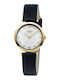 Women's Watch with Black Leather Strap