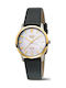 Boccia Women's Watch with Black Leather Strap