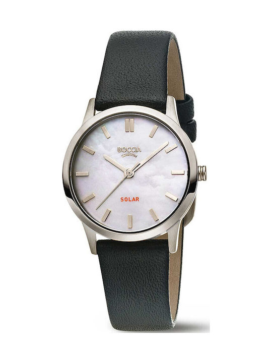 Women's Watch with Black Leather Strap