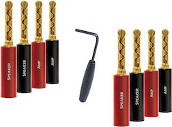Audioquest Suregrip 100 vergoldete BFA-Stecker Set x8