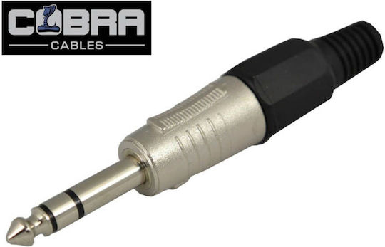 Cobra Stereo 1/4" Male Jack 6.35mm Plug Stereo 1/4" Αρσενικό Καρφί 6.3mm Βύσμα Ckx-007