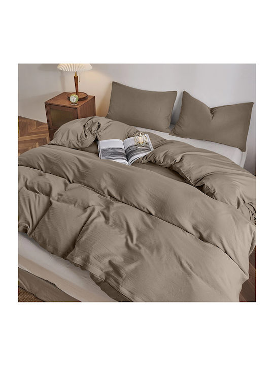 Lino Home Чаршаф Единично 160x200см. Moderna Taupe
