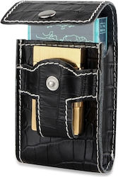 Firedog Firedog Cl54 Model Crocodil Suport 20 Pachete Cu Brichetă Integrată Etui Țigări Negru