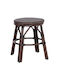 Outdoor Aluminum Garden Stool Chino Brown 36x36x46cm