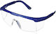 Schutzbrille mit blauem Rahmen