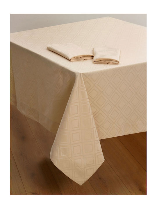 Sunshine Tablecloth Set 1622 Ecru 160x220cm