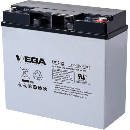 Vega Ritar Μπαταρία UPS με Χωρητικότητα 22Ah και Τάση 12V EV12-22 1τμχ