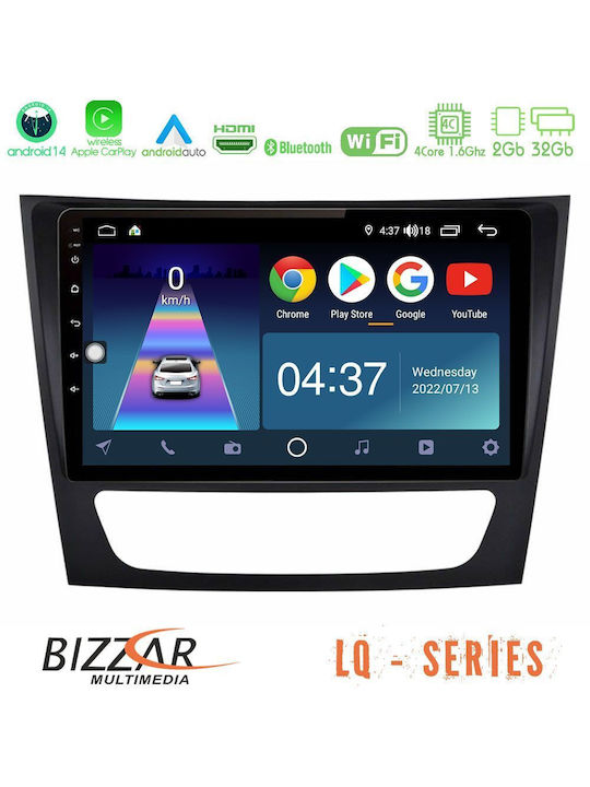 Bizzar Car Audio System for Mercedes-Benz E Class / CLS Class 2003-2010 (Bluetooth/USB/WiFi/GPS/Apple-Carplay/Android-Auto) with Touch Screen 9"