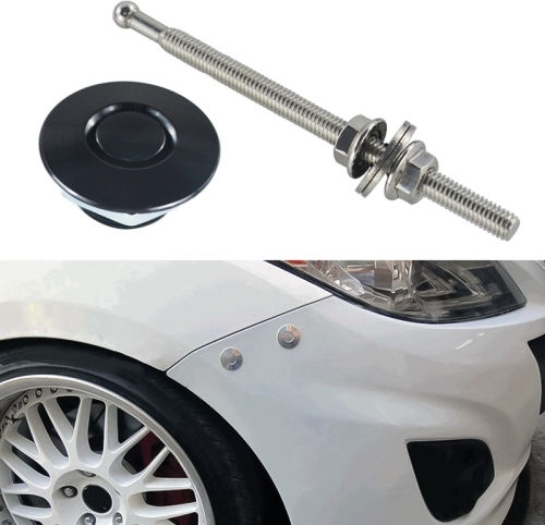 Kit Cleme Blocare Capotă Butoane Eliberare Rapidă 100 mm Oțel Inoxidabil Negru