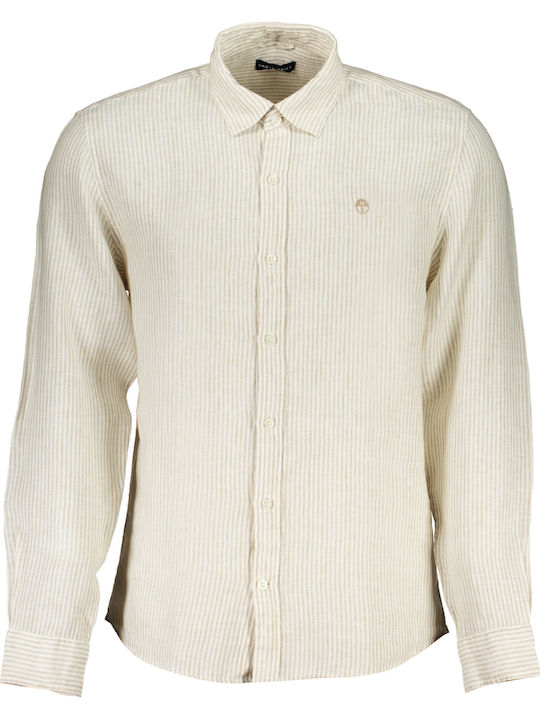 North Sails Long-sleeved Linen Shirt Beige