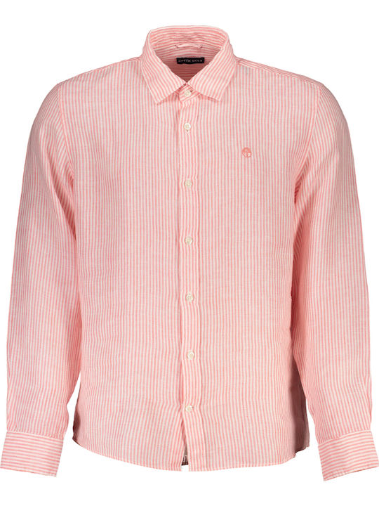 North Sails Long-sleeved Linen Shirt Rose