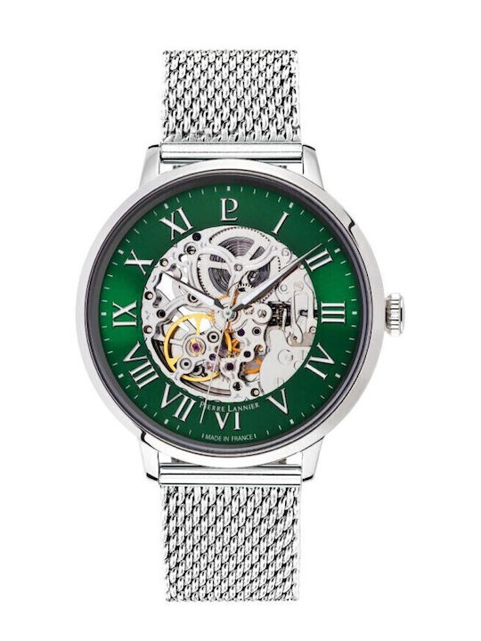 Pierre Lannier Herrenuhr Automatisch mit Silber Metallarmband