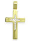 Goldjewels Women's Gold Cross 14K Double Sided