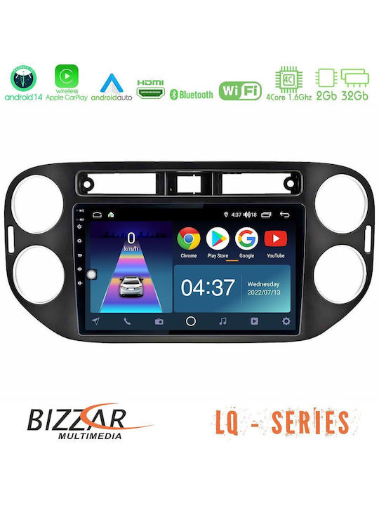 Bizzar Car Audio System for Volkswagen Tiguan / Golf Plus 2004 – 2014 (Bluetooth/USB/WiFi/GPS/Apple-Carplay/Android-Auto) with Touch Screen 9"