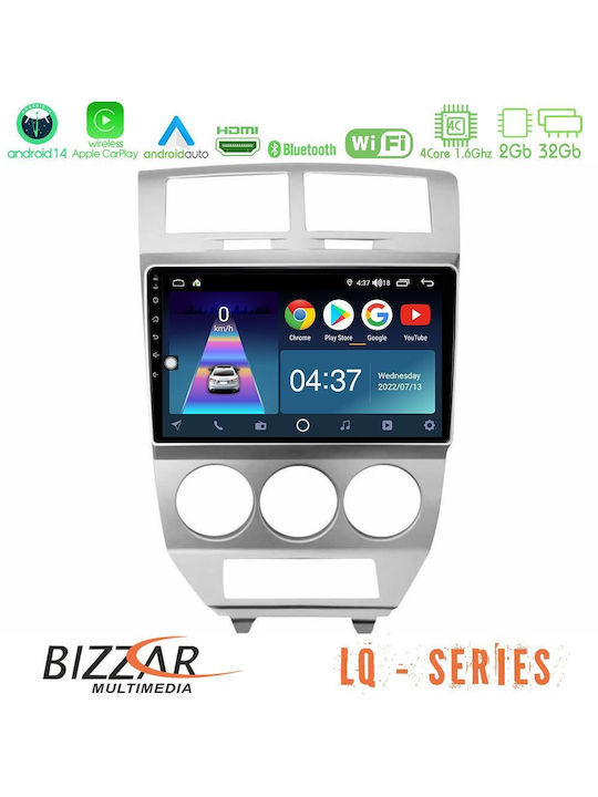 Bizzar Auto-Audiosystem Dodge Kaliber 2006-2011 (Bluetooth/USB/WiFi/GPS/Apple-Carplay/Android-Auto) mit Touchscreen 10"