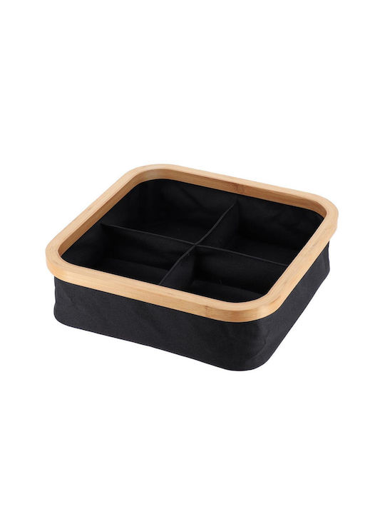 Atmosphera Coș decorativ Plastic Black 30x30x9buc