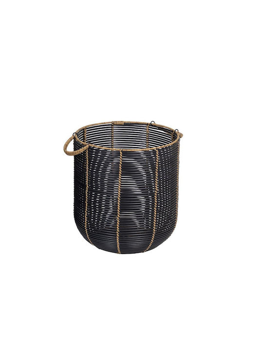 Atmosphera Decorative Basket Rattan Black 35x38cm