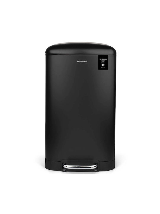Les Collectors Waste Bin Waste made of Stainless Steel with Pedal Black 40lt 1pcs