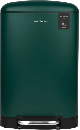 Les Collectors Waste Bin Waste made of Stainless Steel with Pedal Green 20lt 1pcs
