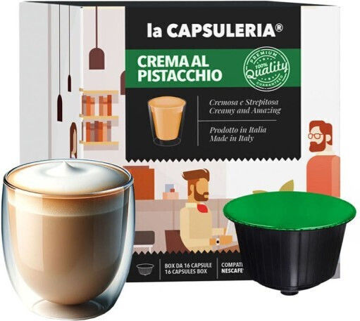La Capsuleria Capsule Espresso Cremă de fistic Compatibile cu Mașina Dolce Gusto 16capace