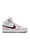 Court Borough Kids Sneakers High with Hoop & Loop Closure White