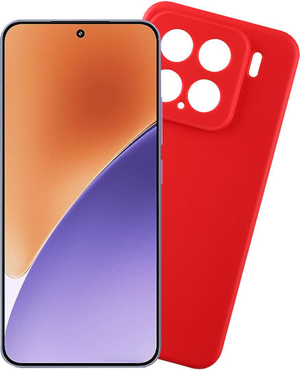 Volte-Tel Back Cover Σιλικόνης με Λουράκι Κόκκινο (Xiaomi 15)