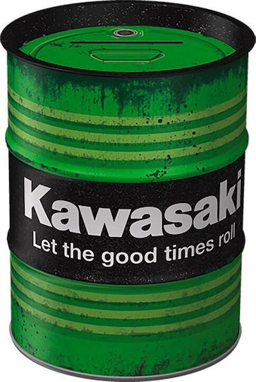 Kawasaki Logo Ölfass Spardose