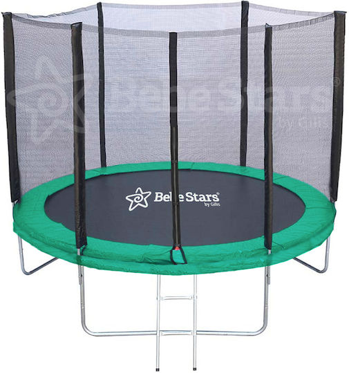 Bebe Stars Τραμπολίνο Εξωτερικού Χώρου Διαμέτρου 245εκ. με Προστατευτικό Δίχτυ & Σκάλα