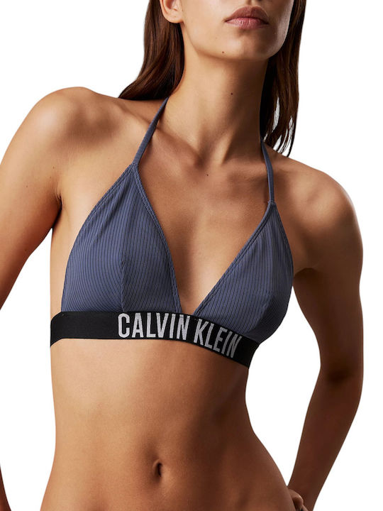Triangle Bikini Top with Detachable Straps Blue