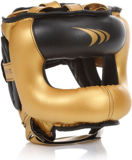 Yakimasport Adult Full Face Boxing Headgear Synthetic Leather Black