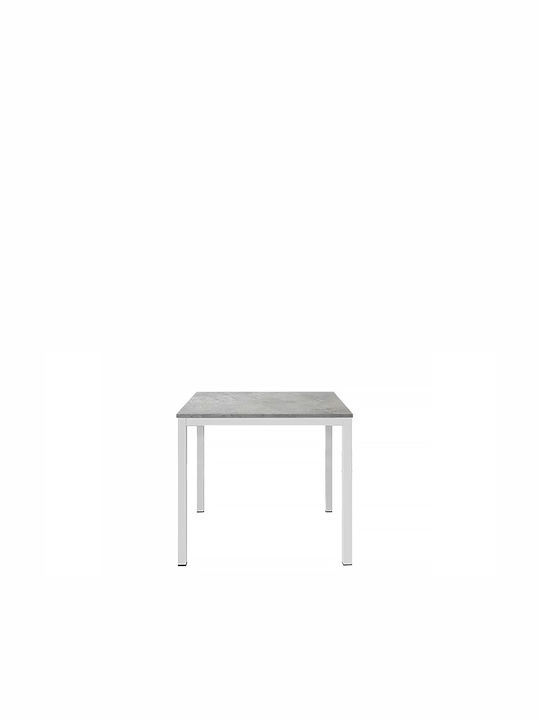 Square Table Metallic Black 80x80x75cm